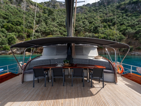 Berrak Su ile Marmaris çıkışlı haftalık lüks gulet kiralama. 6 kabin, 12 kişi kapasite, su sporları, özel güverte alanları ve profesyonel mürettebat.