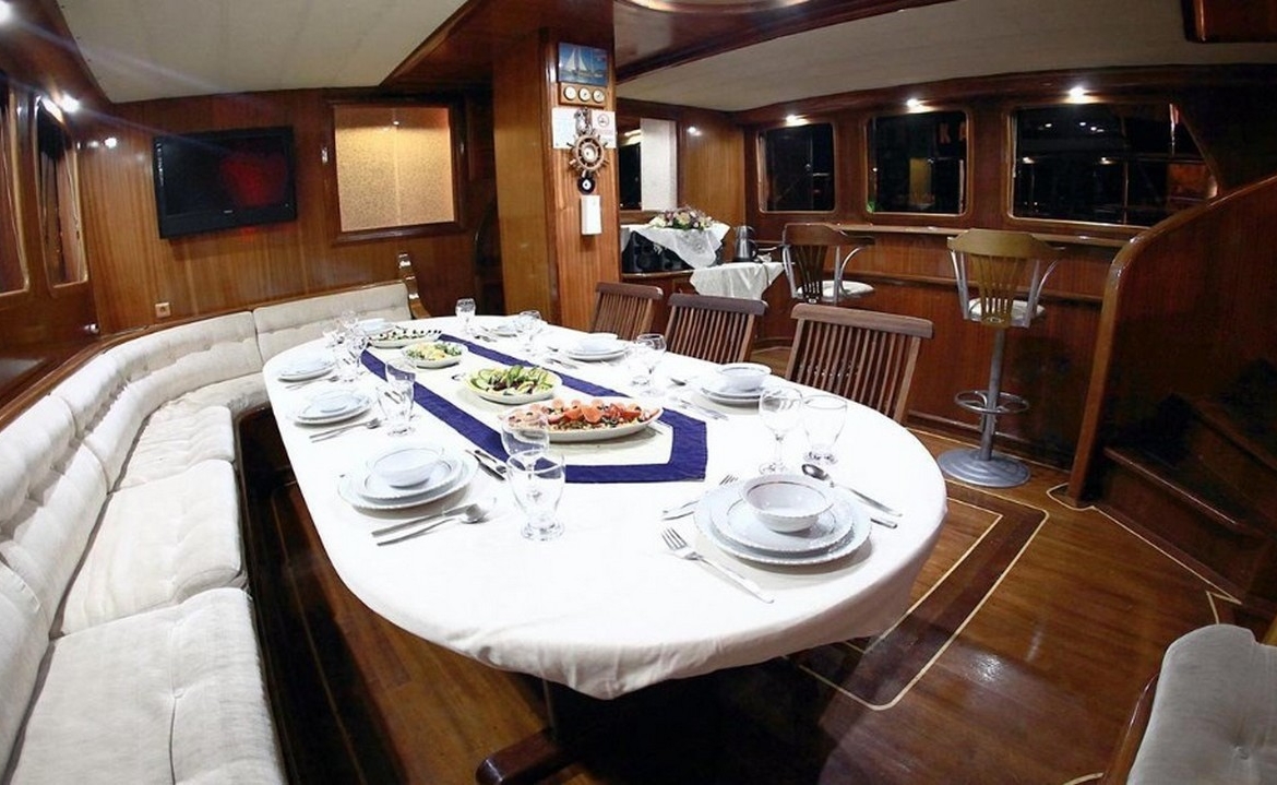 Caferoğlu 7 Gulet ile Bodrum çıkışlı ultra lüks mavi tur deneyimi. 6 kabin, 12 kişi kapasite, zengin su sporları ve haftalık kiralama fırsatları.