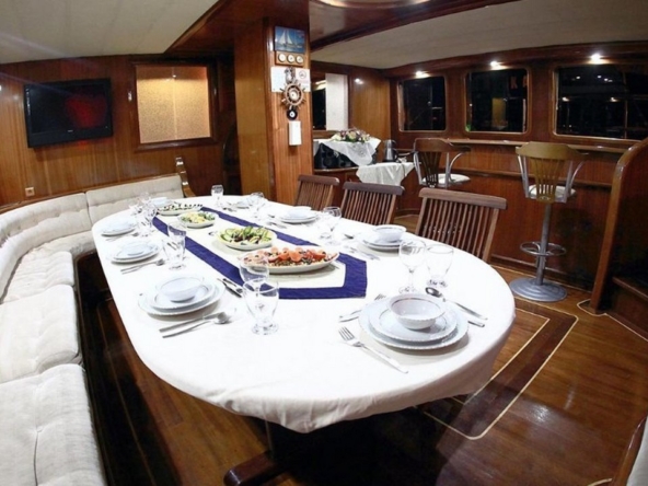 Caferoğlu 7 Gulet ile Bodrum çıkışlı ultra lüks mavi tur deneyimi. 6 kabin, 12 kişi kapasite, zengin su sporları ve haftalık kiralama fırsatları.