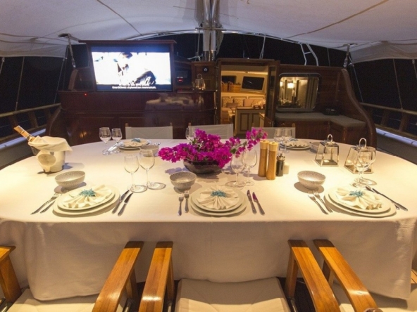 Ege ve Akdeniz’in saklı koylarında 5 kabinli Cobra King Gulet ile özel ve lüks bir mavi tur deneyimi. Profesyonel 6 kişilik mürettebat eşliğinde unutulmaz bir deniz tatili.