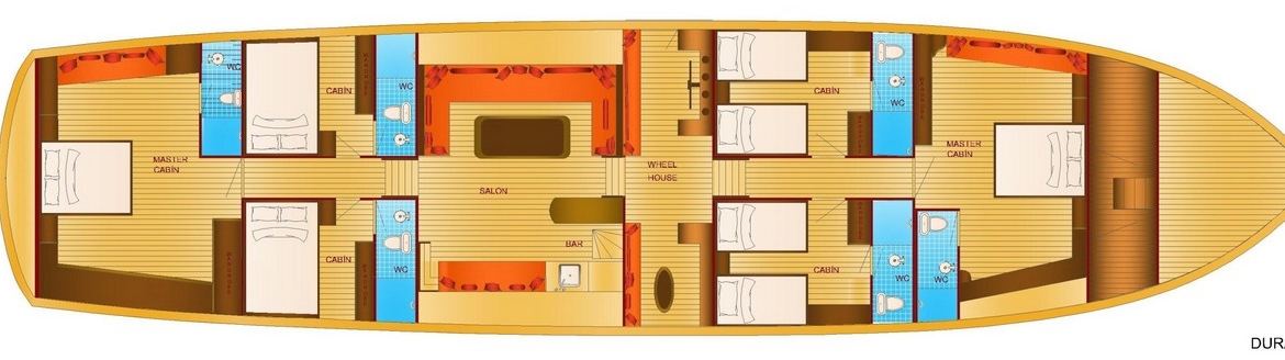 Duramaz Gulet – Fethiye Çıkışlı 6 Kabin Lüks Gulet Kiralama