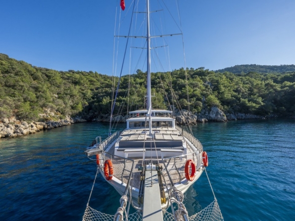 Holiday 5 gulet, 10 kabin ve 20 kişilik kapasitesiyle kalabalık gruplar için ideal mavi tur sunar. Güncel fiyatlar ve dahil hizmetler için Platin Yatçılık.