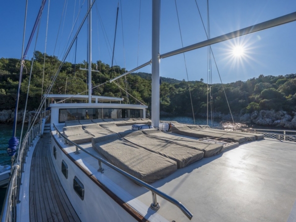 Holiday 5 gulet, 10 kabin ve 20 kişilik kapasitesiyle kalabalık gruplar için ideal mavi tur sunar. Güncel fiyatlar ve dahil hizmetler için Platin Yatçılık.