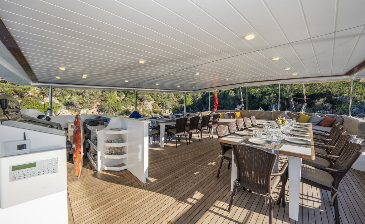 Holiday 5 gulet, 10 kabin ve 20 kişilik kapasitesiyle kalabalık gruplar için ideal mavi tur sunar. Güncel fiyatlar ve dahil hizmetler için Platin Yatçılık.