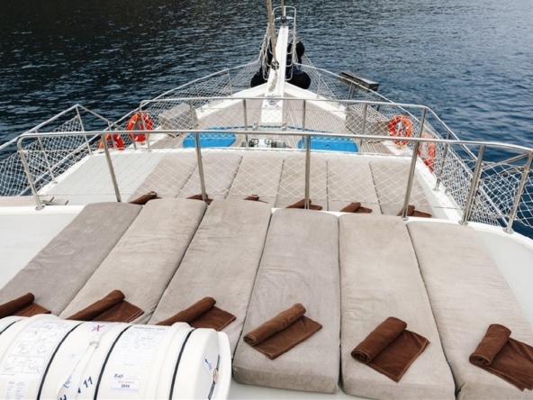 Türkiye’de Kayhan 11 Gulet kiralayın: 34 metre uzunluk, 10 kabin, 20 kişilik konfor ve unutulmaz mavi yolculuk deneyimi