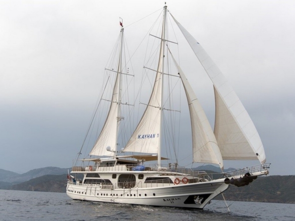 Türkiye’de Kayhan 11 Gulet kiralayın: 34 metre uzunluk, 10 kabin, 20 kişilik konfor ve unutulmaz mavi yolculuk deneyimi