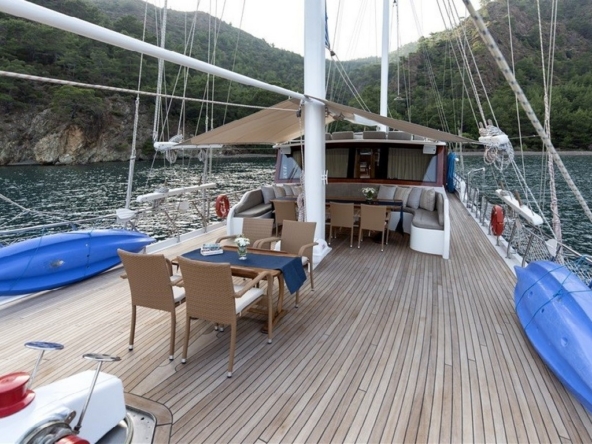 Kayhan 5 Gulet ile Ege ve Akdeniz’in en güzel koylarını keşfedin. 12 kişilik kapasite, konforlu kabinler ve özel mavi yolculuk deneyimi.