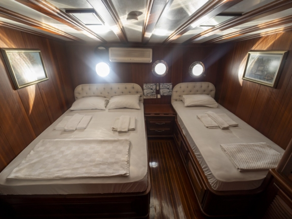 Princess Lila Gulet ile Bodrum çıkışlı lüks mavi yolculuk. 8 kabin, 16 kişi kapasite, geniş salon ve su sporları ile unutulmaz tatil.