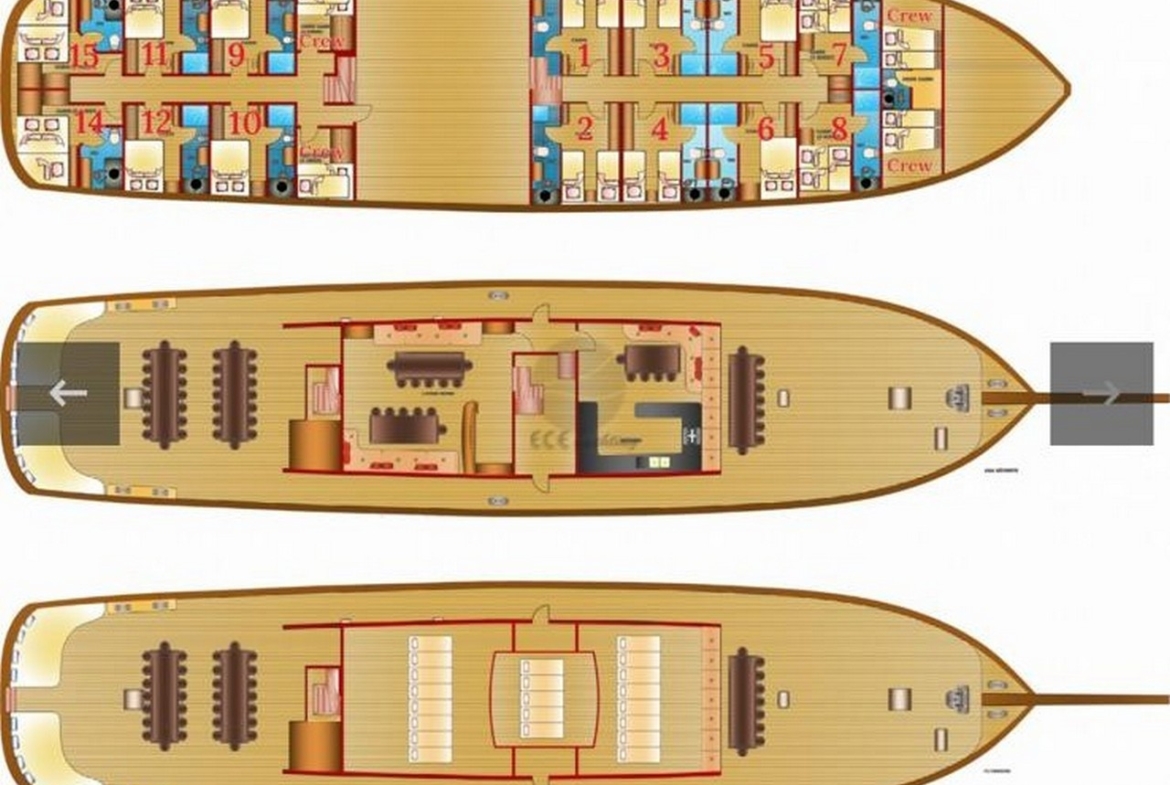 Tersane 8 Kiralık Gulet 14 kabinli 32 Kişi Kapasiteli, arkadaşlar veya aileler için Akdeniz’de premium deniz tatili ve özel rotalar sunar.