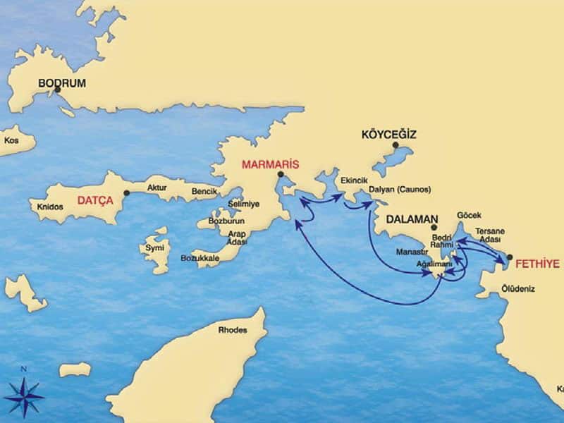 Mavi Tur İçin En Popüler Rotalar