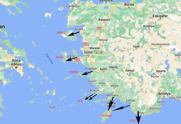Yunan Adaları mı Türkiye Koyları mı